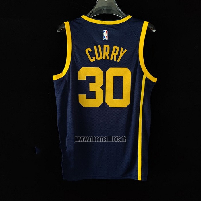 Maillot Golden State Warriors Stephen Curry NO 30 Statement 2022-23 Bleu